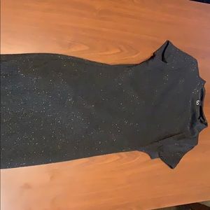 Black and gold dress